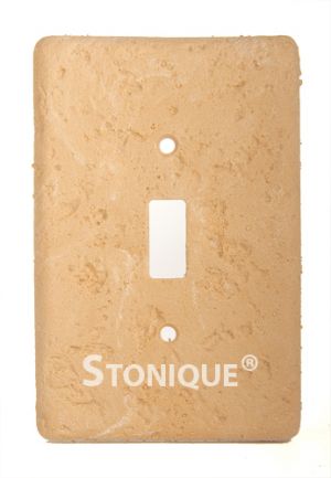 Stonique® Single Toggle Switch Plate Cover in Cocoa